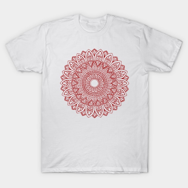 Mandala (red) T-Shirt by calenbundalas